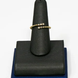 Diamond Open Cuff in Yellow Gold