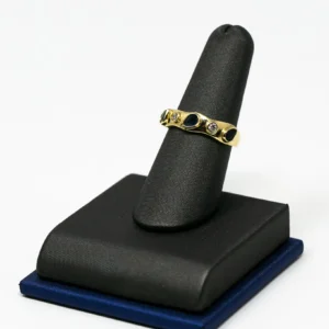 Pear - Round Shape Sapphire  Diamond in Yellow Gold