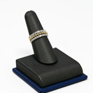 3 Row Diamond in Yellow Gold