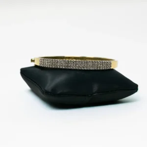 Vintage Diamond Cluster Bangle in Yellow Gold