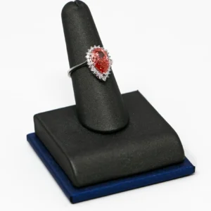 Pink Pear Shape with Halo Lab Diamond