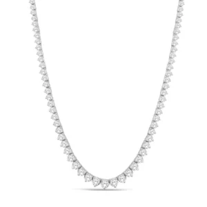 Graduated Lab Diamond Tennis Necklace in 14K Gold