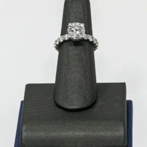 Round Solitaire Eternity In White Gold